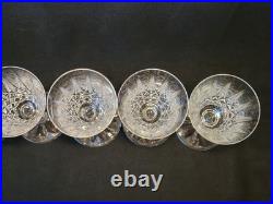 6 Verres À Vin Rouge St Saint Louis Modèle Tarn En Cristal Taillé Signé 16 Cm