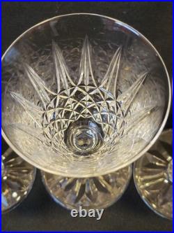 6 Verres À Vin Rouge St Saint Louis Modèle Tarn En Cristal Taillé Signé 16 Cm