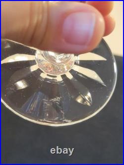 6 Verres À Vin Rouge St Saint Louis Modèle Tarn En Cristal Taillé Signé 16 Cm