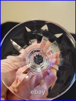 6 Verres À Vin Rouge St Saint Louis Modèle Tarn En Cristal Taillé Signé 16 Cm