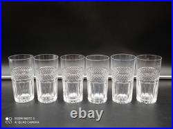 6 Verres Gobelets en Cristal de SAINT-LOUIS modèle TRIANON, H 11 cm, signé 6 Verres Gobelets en Cristal de SAINT-LOUIS modèle TRIANON, H 11 cm, signé