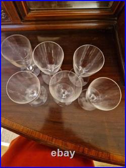 6 Verres à Vin Cristal Soufflés Bouche Baccarat Ou St Louis XIX Ou Debut XX