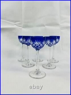 6 Verres à liqueur cristal de Saint-Louis modèle Massenet