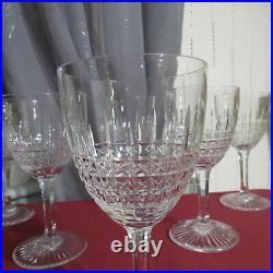 6 Verres à vin rouge en cristal de saint louis modèle Roland signé