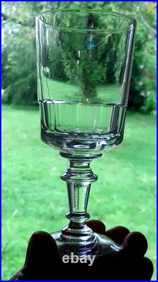 6 anciens grands verres à eau en cristal de Baccarat ou St Louis modèle Mirabeau