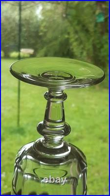 6 anciens grands verres à eau en cristal de Baccarat ou St Louis modèle Mirabeau