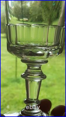 6 anciens grands verres à eau en cristal de Baccarat ou St Louis modèle Mirabeau