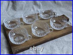 6 coupelles à anse en cristal SAINT LOUIS modèle TOMMY