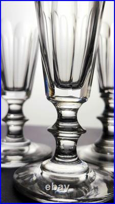 6 flutes à Champagne en cristal de BACCARAT SAINT LOUIS modèle Caton