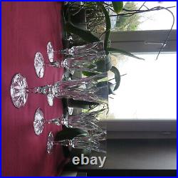 6 flûtes à champagne en cristal de saint louis modèle Camargue signé H 18,4 cm