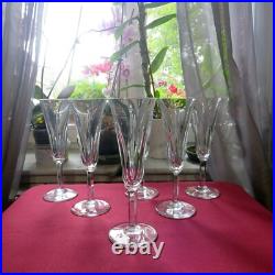 6 flûtes à champagne en cristal de saint louis modèle Cerdagne L2