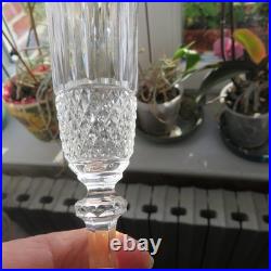 6 flutes a champagne en cristal de saint louis modèle tommy signé H 18,5 cm