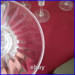 6 flutes a champagne en cristal de saint louis modèle tommy signé H 18,5 cm