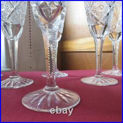 6 flutes a champagne en cristal de saint louis ou baccarat richement taillé