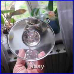 6 flûtes à champagne en cristal saint louis modèle chantilly signée 3