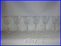 6 grands verres Saint Louis model Tommy cristal de Saint Louis hauteur 17 cm
