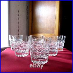 6 grands verres a whisky en cristal de saint louis modèle trianon H 10 signés
