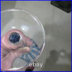 6 verre roemer de couleur en cristal doublé de saint louis H 20,5 cm taille 754