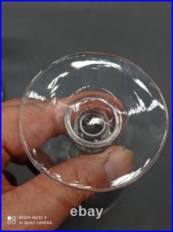 6 verres à Vin en Cristal de Baccarat / Saint Louis modèle gravé, H 13,2 cm