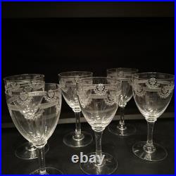 6 verres à Vin en Cristal de Saint Louis modèle MANON H 13 Cm Anciens 1930 6 verres à Vin en Cristal de Saint Louis modèle MANON H 13 Cm Anciens 1930