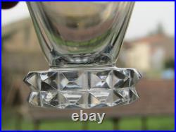 6 verres a apéritif en cristal de saint louis signé H 7,9 cm modèle diamant