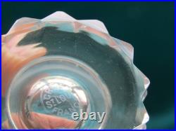 6 verres a apéritif en cristal de saint louis signé H 7,9 cm modèle diamant