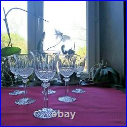 6 verres à bourgogne en cristal de saint louis modèle tommy H 17 cm