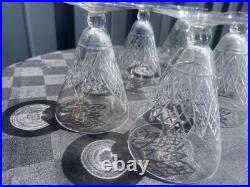 6 verres à eau cristal Saint Louis Astrid Art Déco