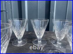 6 verres à eau cristal Saint Louis Astrid Art Déco