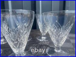 6 verres à eau cristal Saint Louis Astrid Art Déco