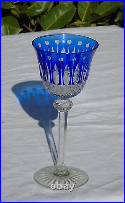 6 verres à eau cristal de couleur Saint Louis modèle Tommy (prix pour 6 verres)