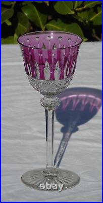 6 verres à eau cristal de couleur Saint Louis modèle Tommy (prix pour 6 verres)