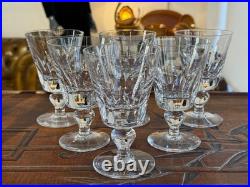 6 verres à eau en cristal de Saint-Louis modèle Jersey France 14,5cm Non Signés