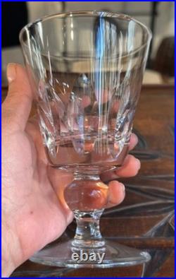 6 verres à eau en cristal de Saint-Louis modèle Jersey France 14,5cm Non Signés