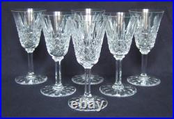 6 verres à eau en cristal de Saint Louis, modèle Tarn 16,2cm signés