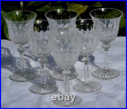 6 verres à eau en cristal de Saint Louis modèle Tommy (prix pour 6 verres)