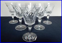 6 verres à eau en cristal de St Louis, modèle Camargue 15,4cm signés