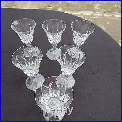 6 verres à eau en cristal de saint louis modèle Camargue signé