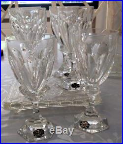 6 verres a eau en cristal de saint louis modèle Chambord estampillés