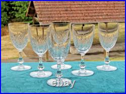 6 verres à eau en cristal de saint louis modèle Massenet lot B