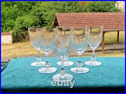 6 verres à eau en cristal de saint louis modèle Massenet lot B 6 verres à eau en cristal de saint louis modèle Massenet lot B