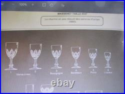6 verres à eau en cristal de saint louis modèle Massenet lot B 6 verres à eau en cristal de saint louis modèle Massenet lot B