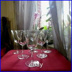 6 verres à eau en cristal de saint louis modèle apollo H 17,8 cm signé