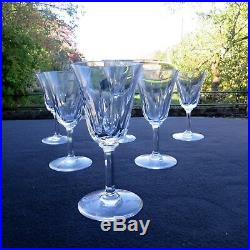 6 verres à eau en cristal de saint louis modèle cerdagne signé H 17,8 cm