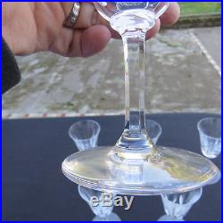 6 verres à eau en cristal de saint louis modèle cerdagne signé H 17,8 cm