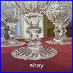 6 verres a eau en cristal de saint louis modèle trianon H 13,9 signés
