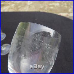6 verres à eau en cristal de saint louis service Stella gravé catal 1930 lot 1