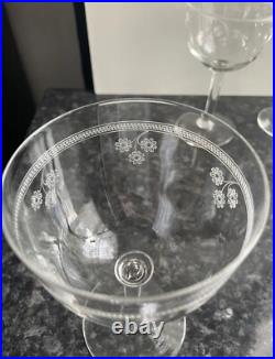 6 verres à eau en cristal grave baccarat ou st louis