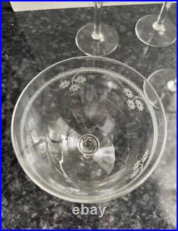 6 verres à eau en cristal grave baccarat ou st louis