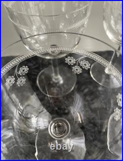 6 verres à eau en cristal grave baccarat ou st louis